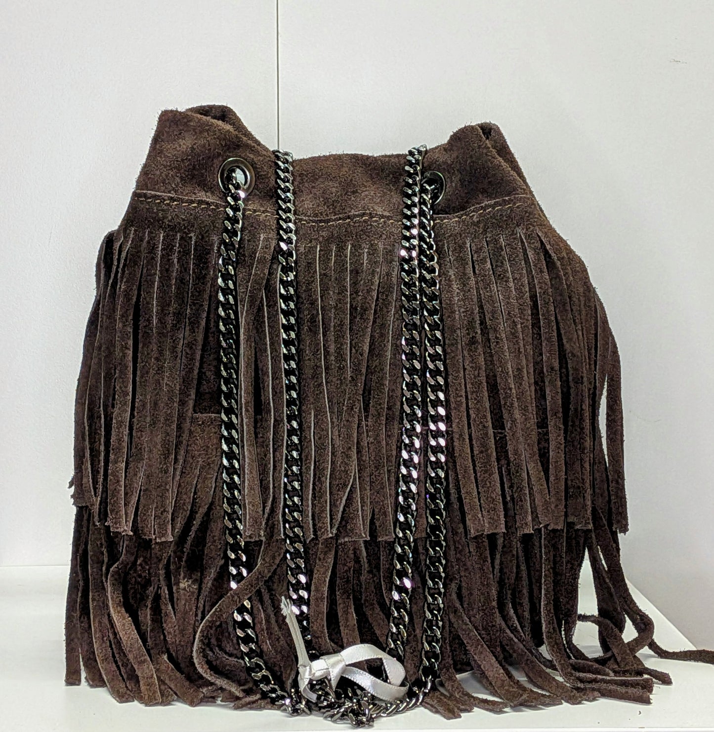 Borsa camoscio con frange STORE 55