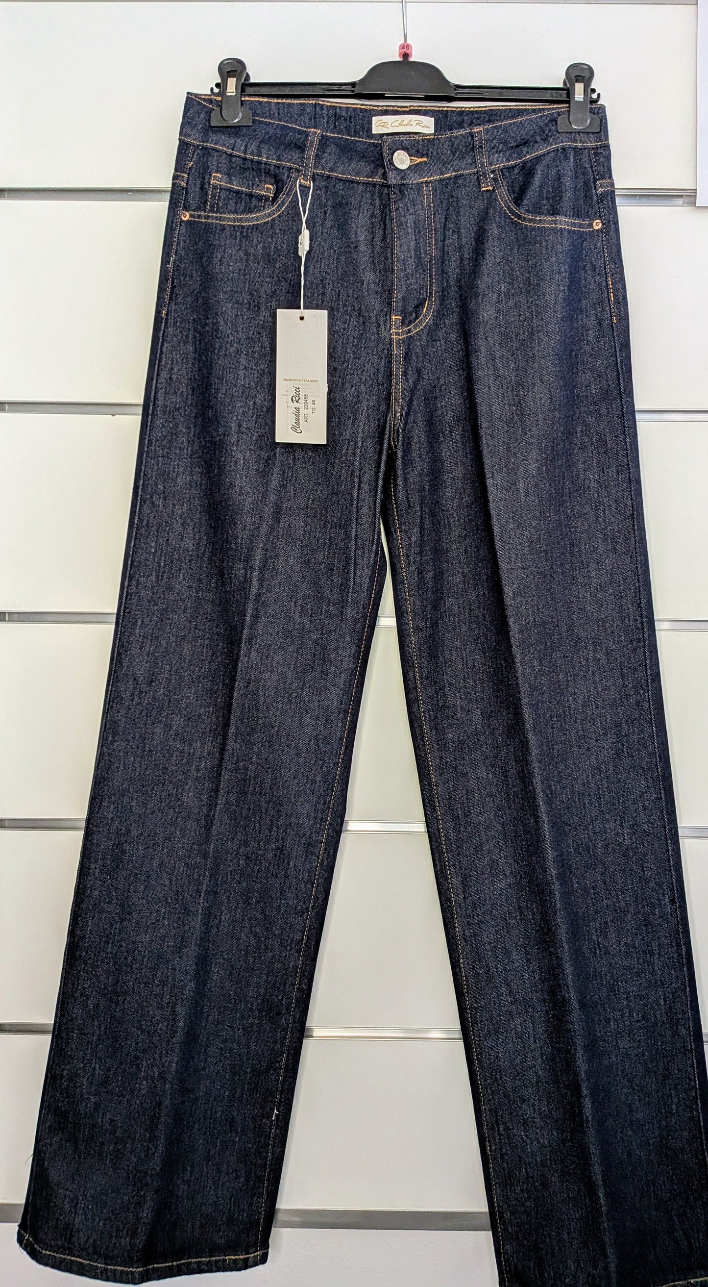 Jeans curvy dritto scuro