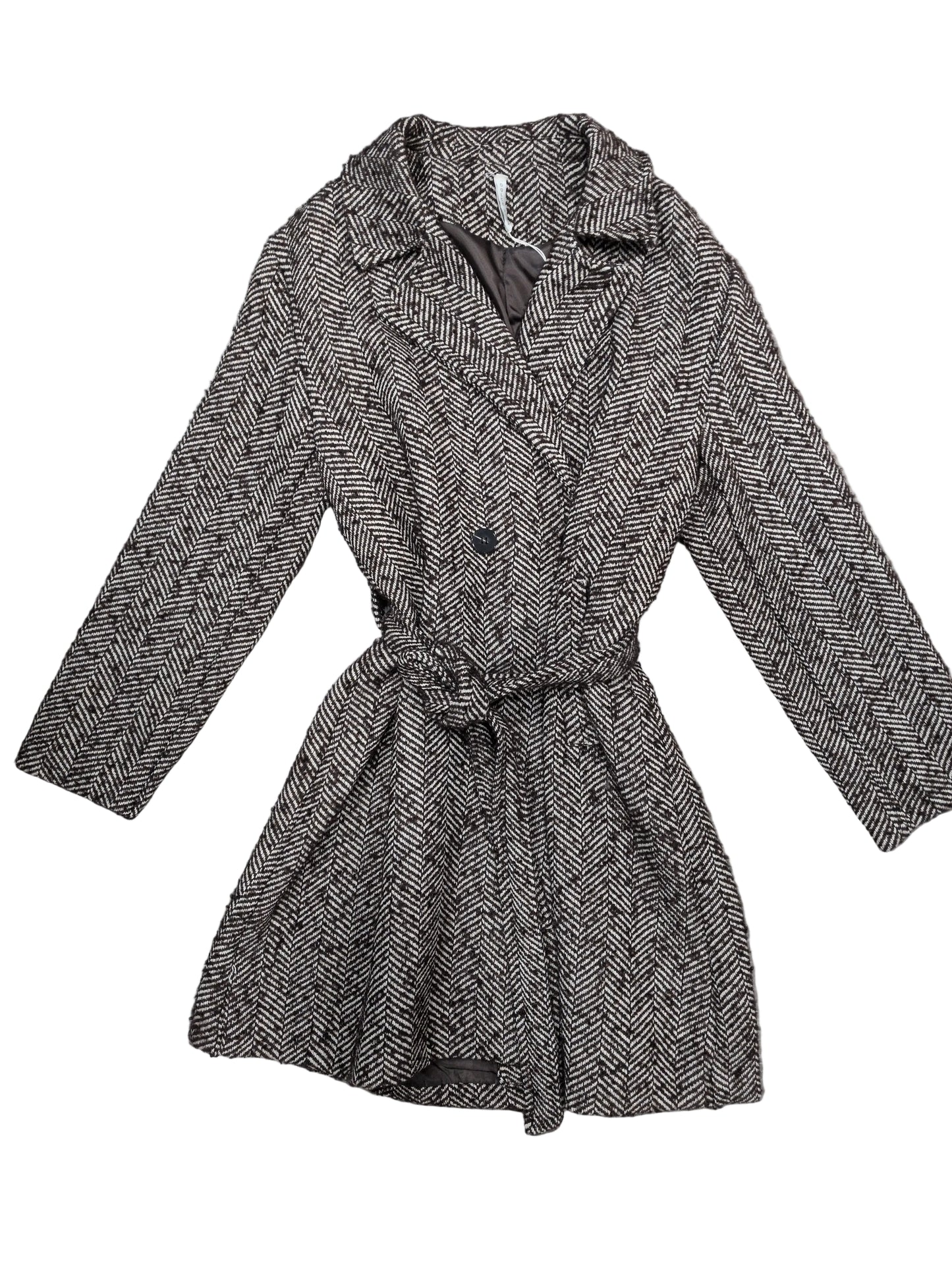 Cappotto spigato marrone STORE 55