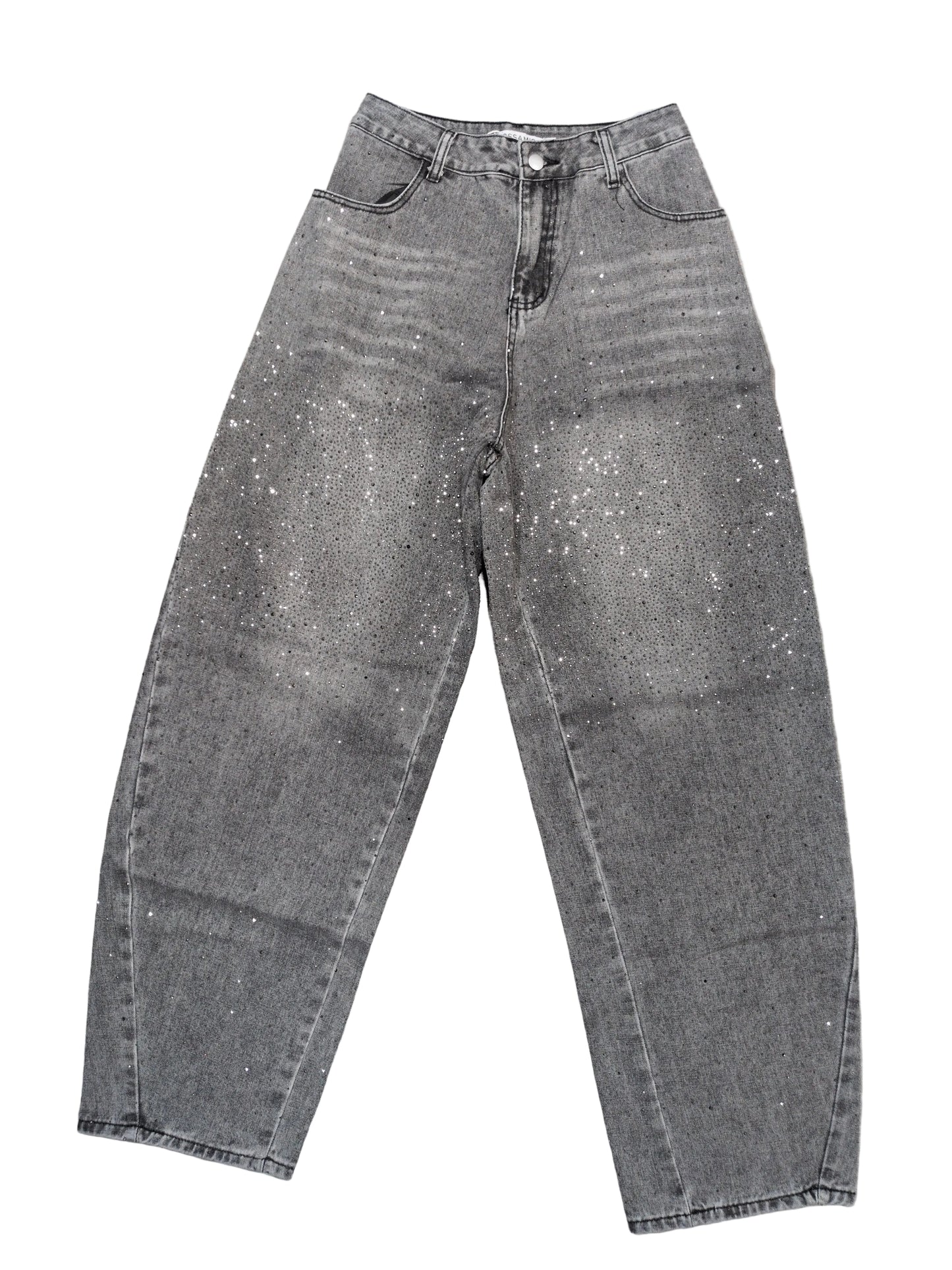 Jeans donna balloon con applicazioni modello ampio STORE 55