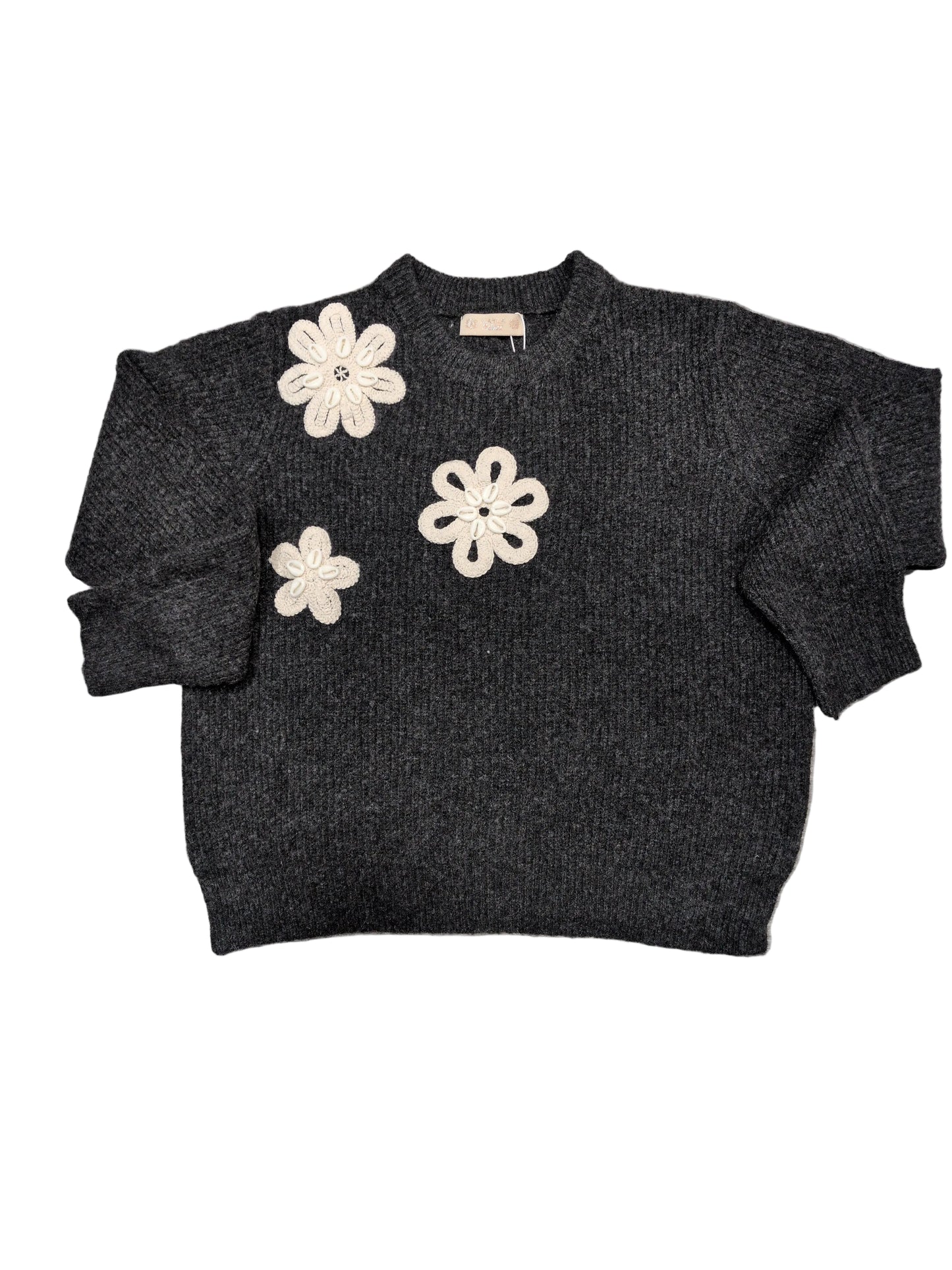 Maglia donna lana mohair con applicazioni decorative STORE 55