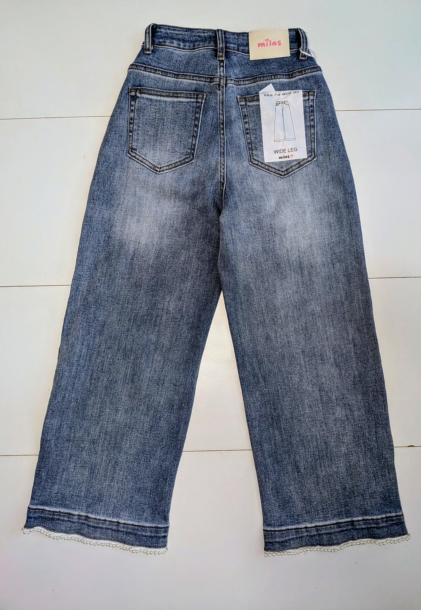 Jeans con applicazioni perline STORE 55