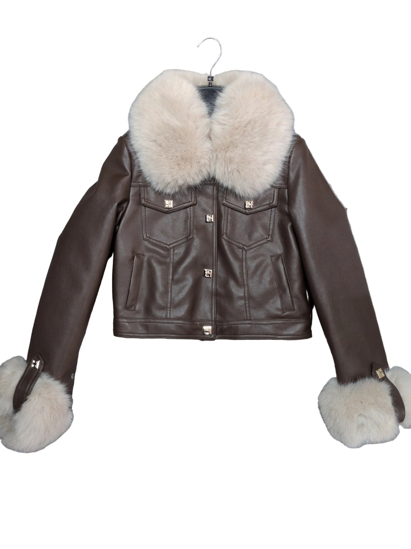 Giubbotto ecopelle con pelliccia STORE 55