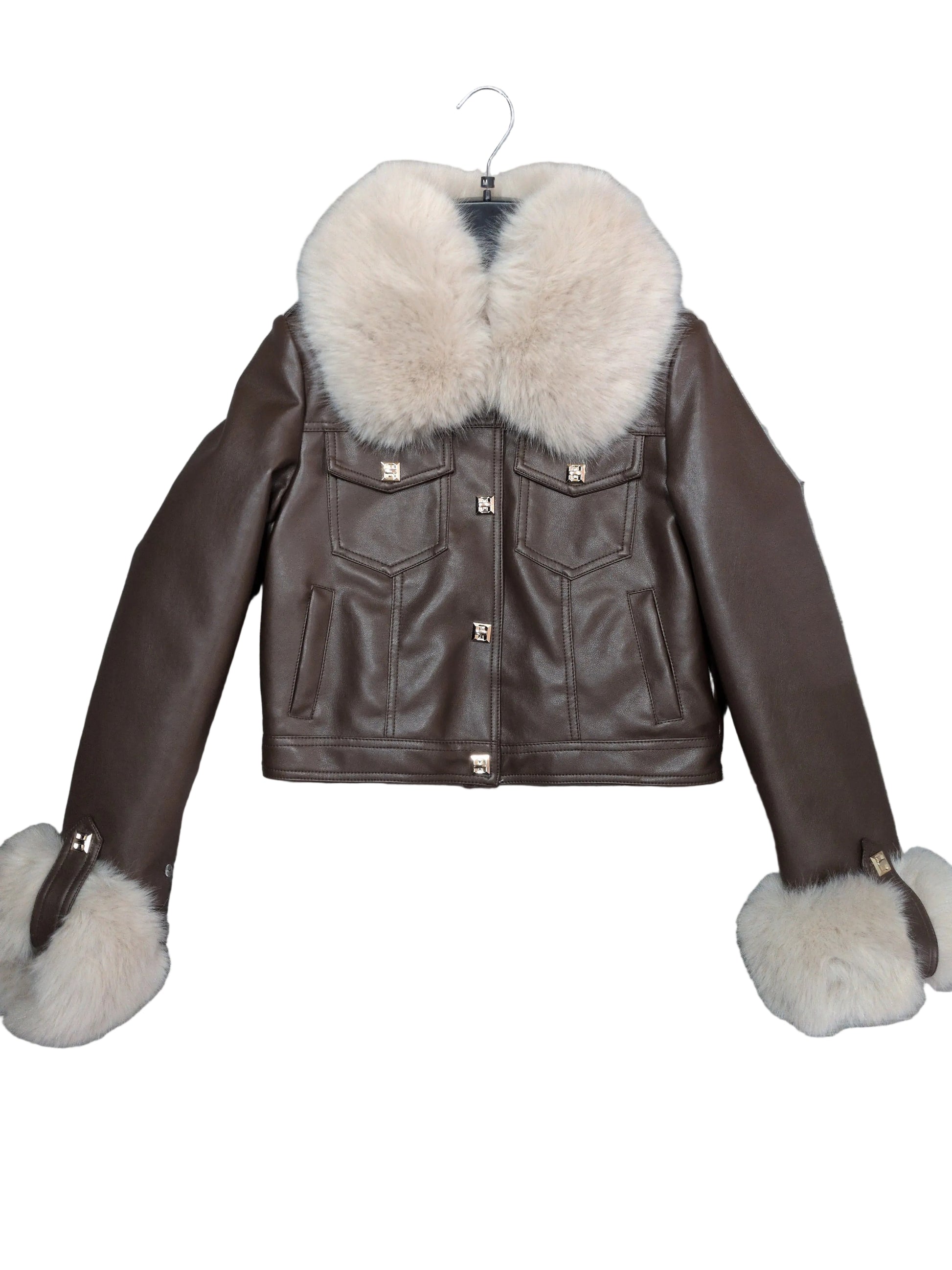 Giubbotto ecopelle con pelliccia STORE 55