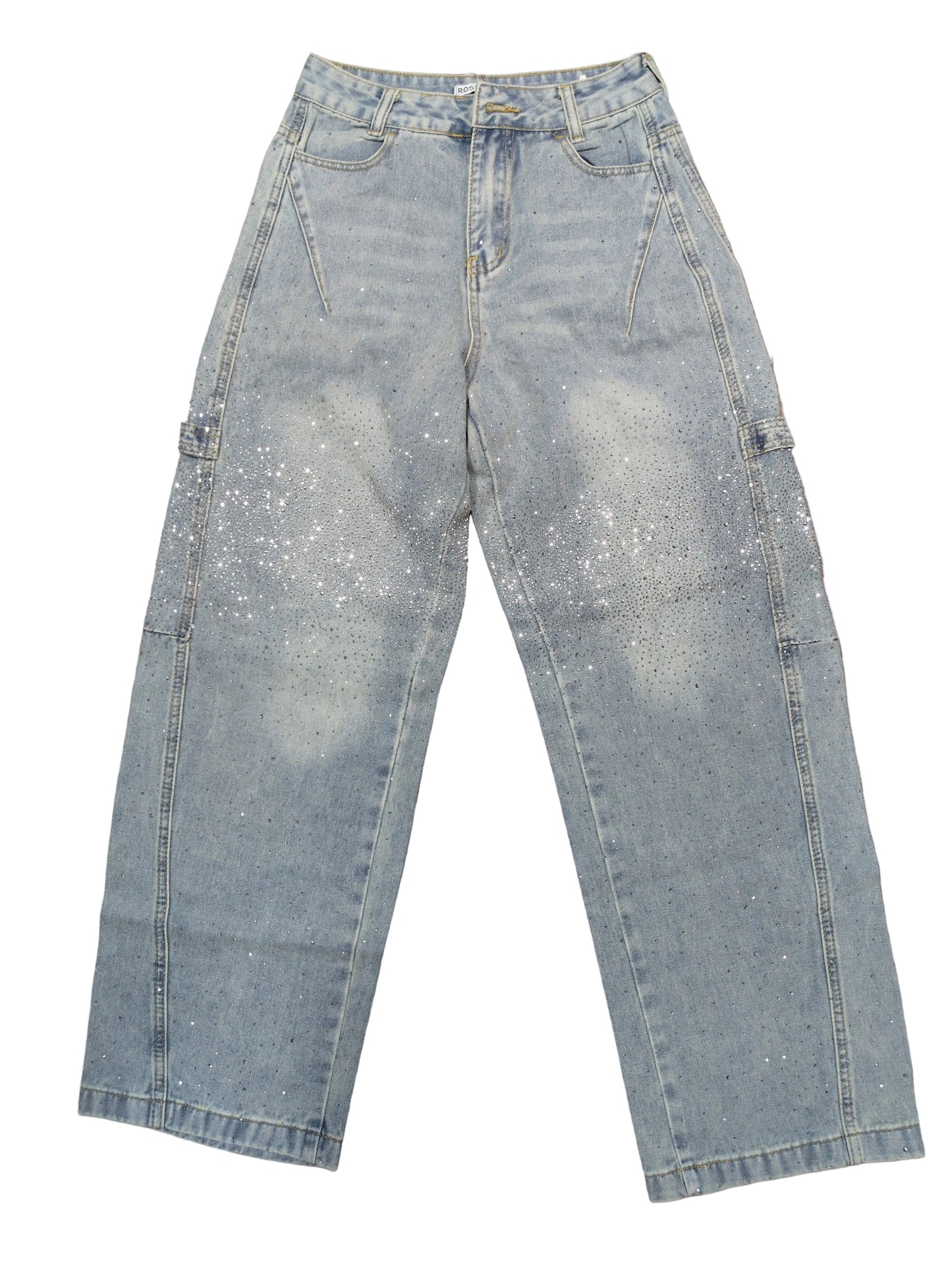 Jeans donna balloon con applicazioni modello ampio STORE 55