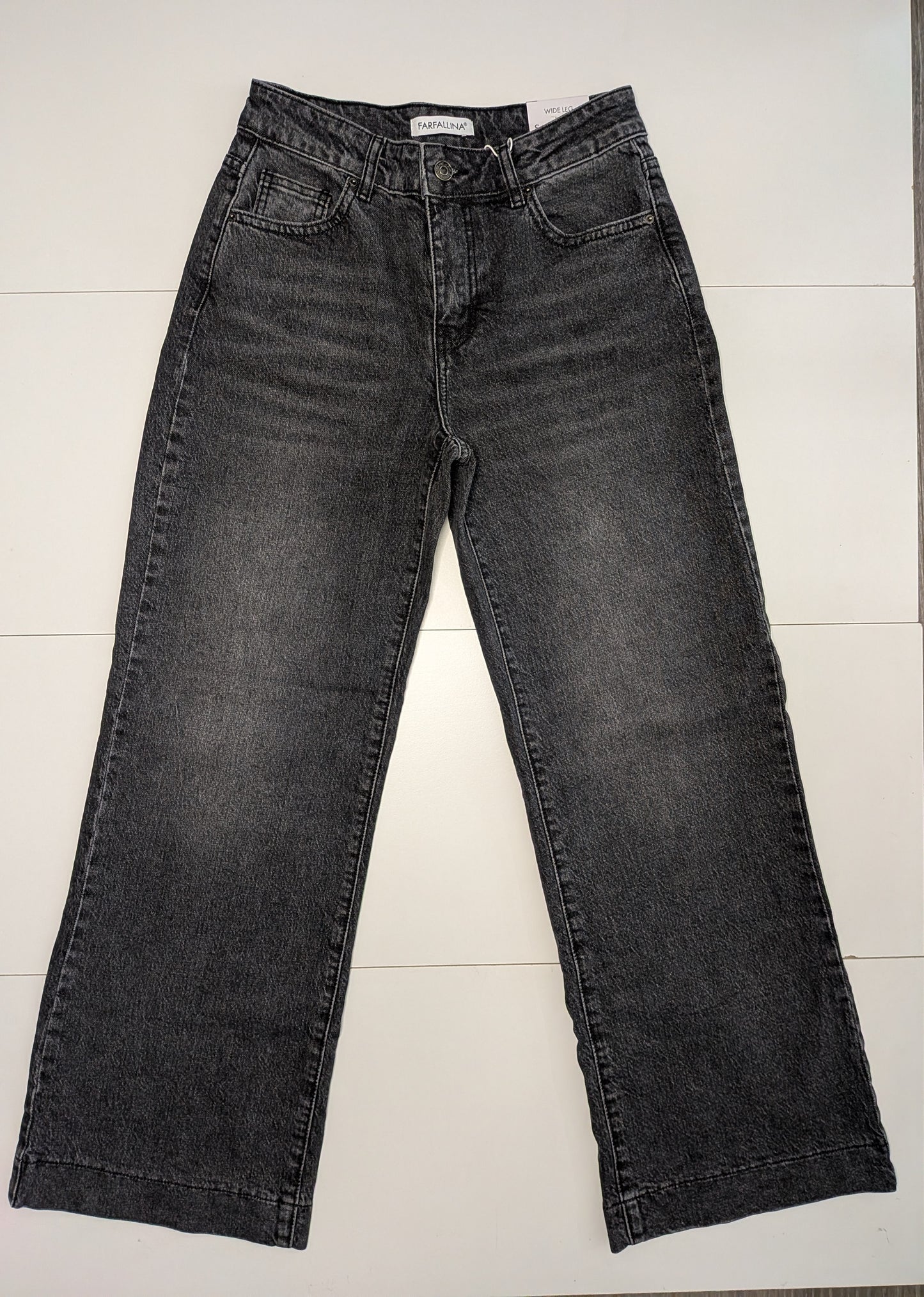Jeans nero sabbiato dritto STORE 55