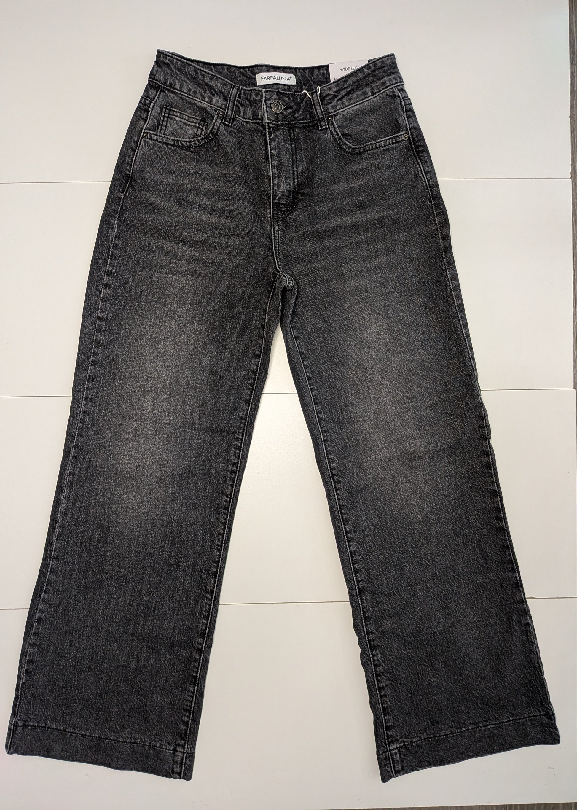 Jeans nero sabbiato dritto STORE 55