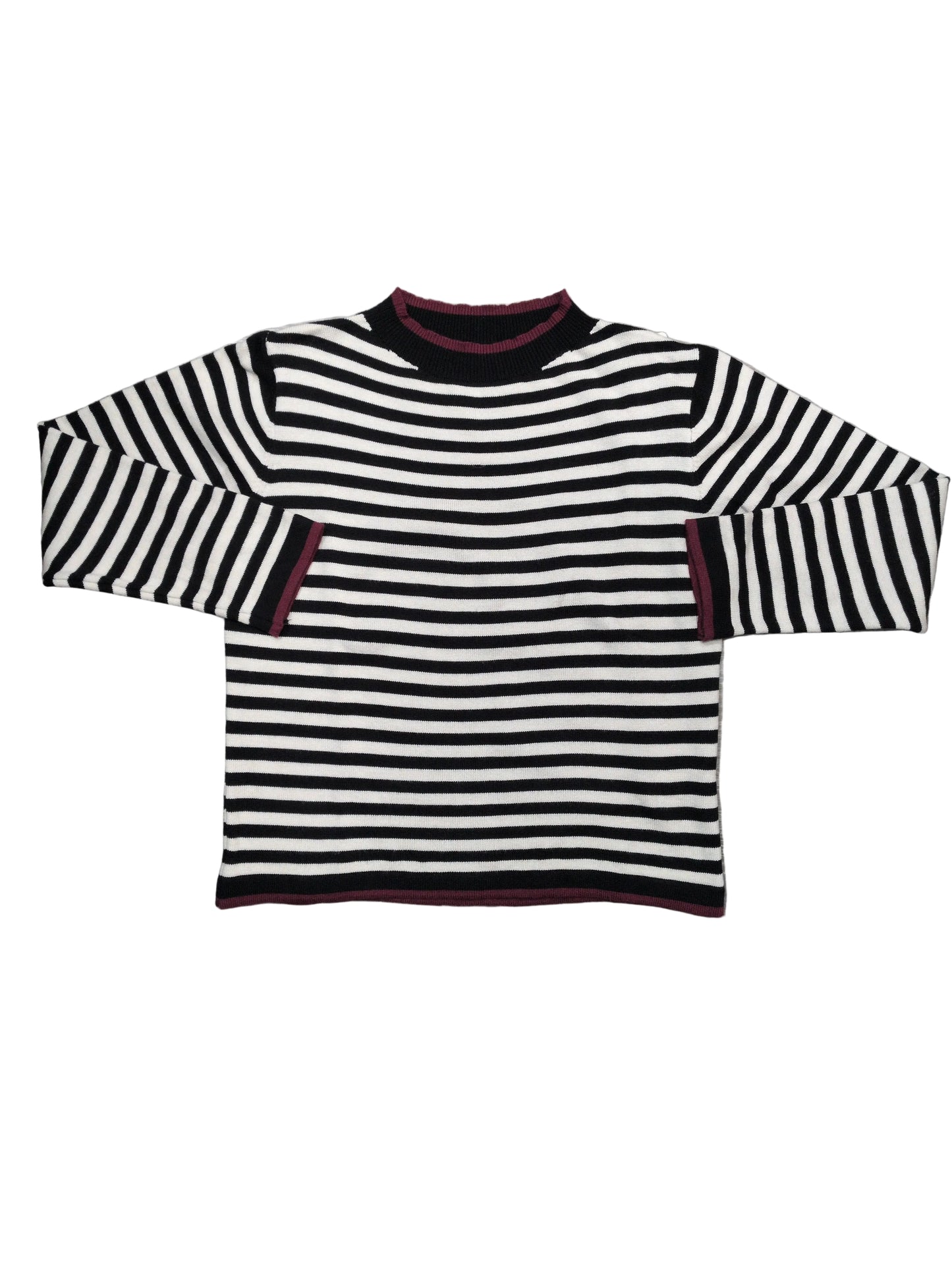 Maglia donna lana rasata righe contrasto STORE 55