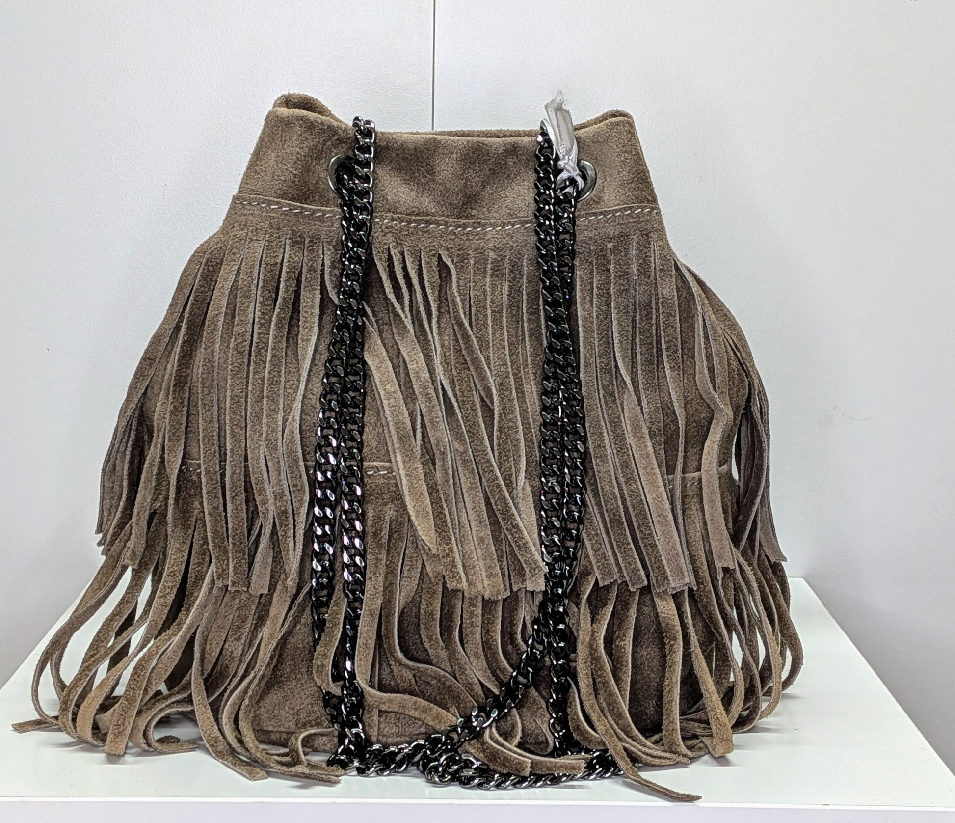 Borsa camoscio con frange STORE 55