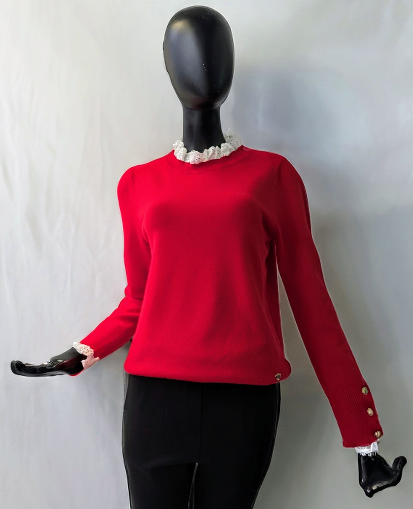 Maglia donna lana con inserti in pizzo San Carlo STORE 55