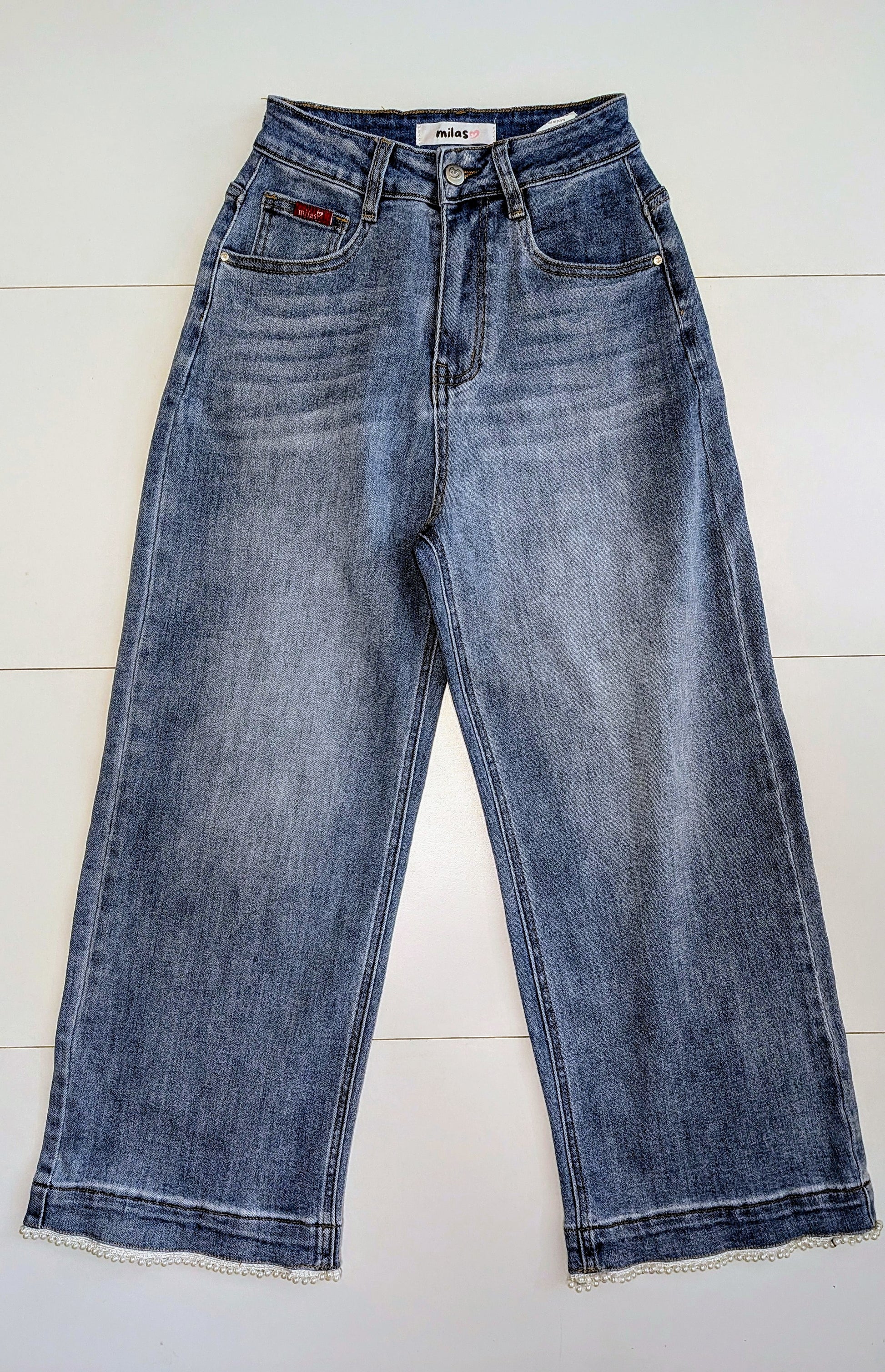 Jeans con applicazioni perline STORE 55