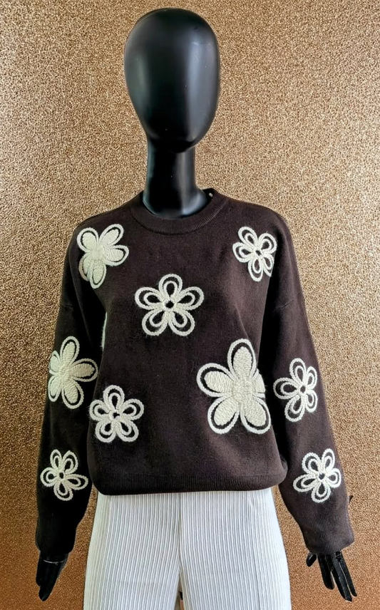 Maglia donna lana con ricami eleganti STORE 55