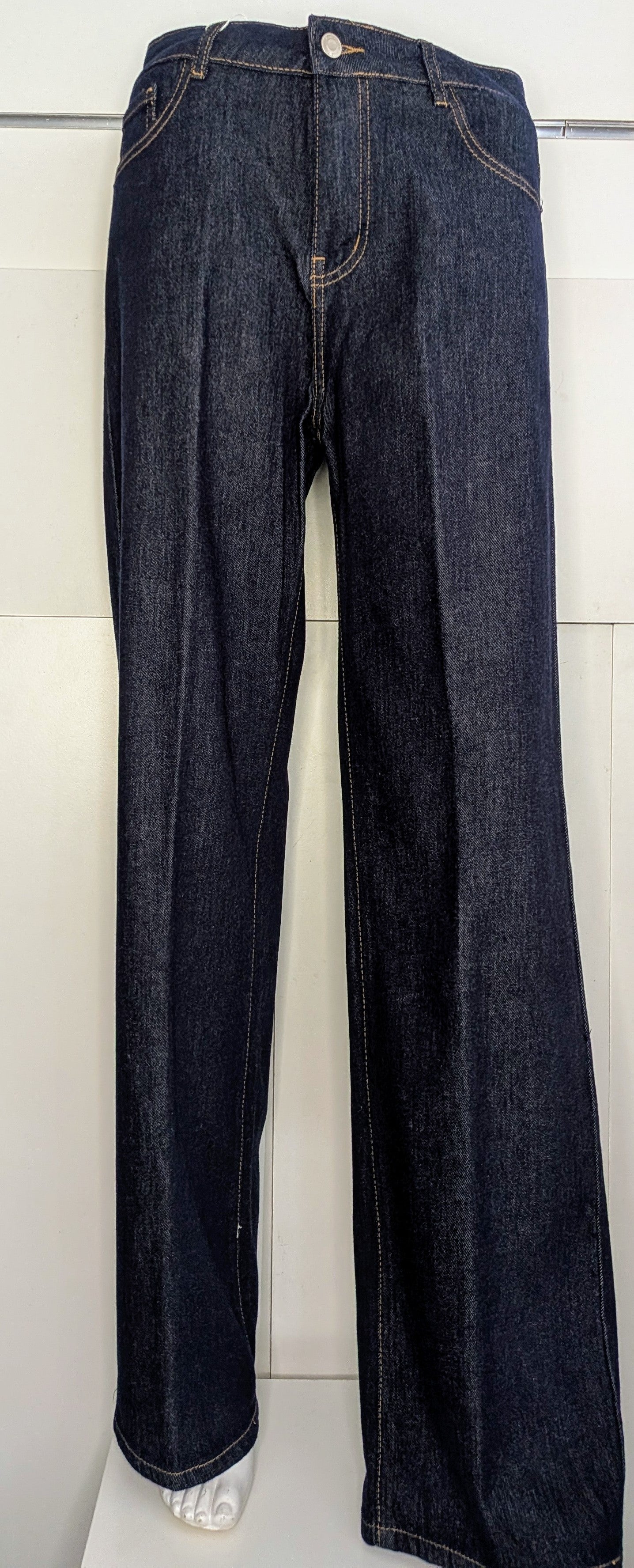 Jeans curvy dritto scuro