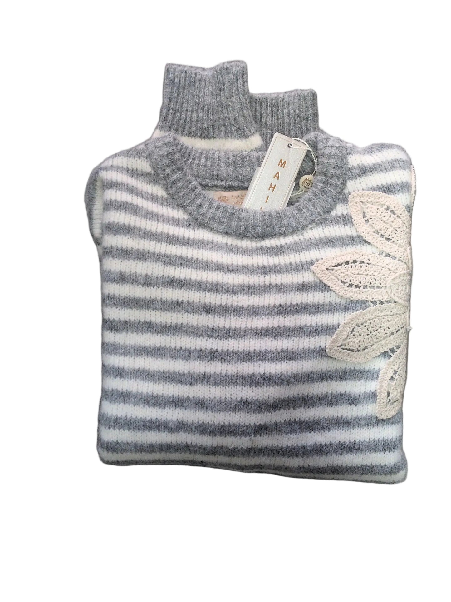 Maglia donna girocollo lana mohair con ricamo STORE 55