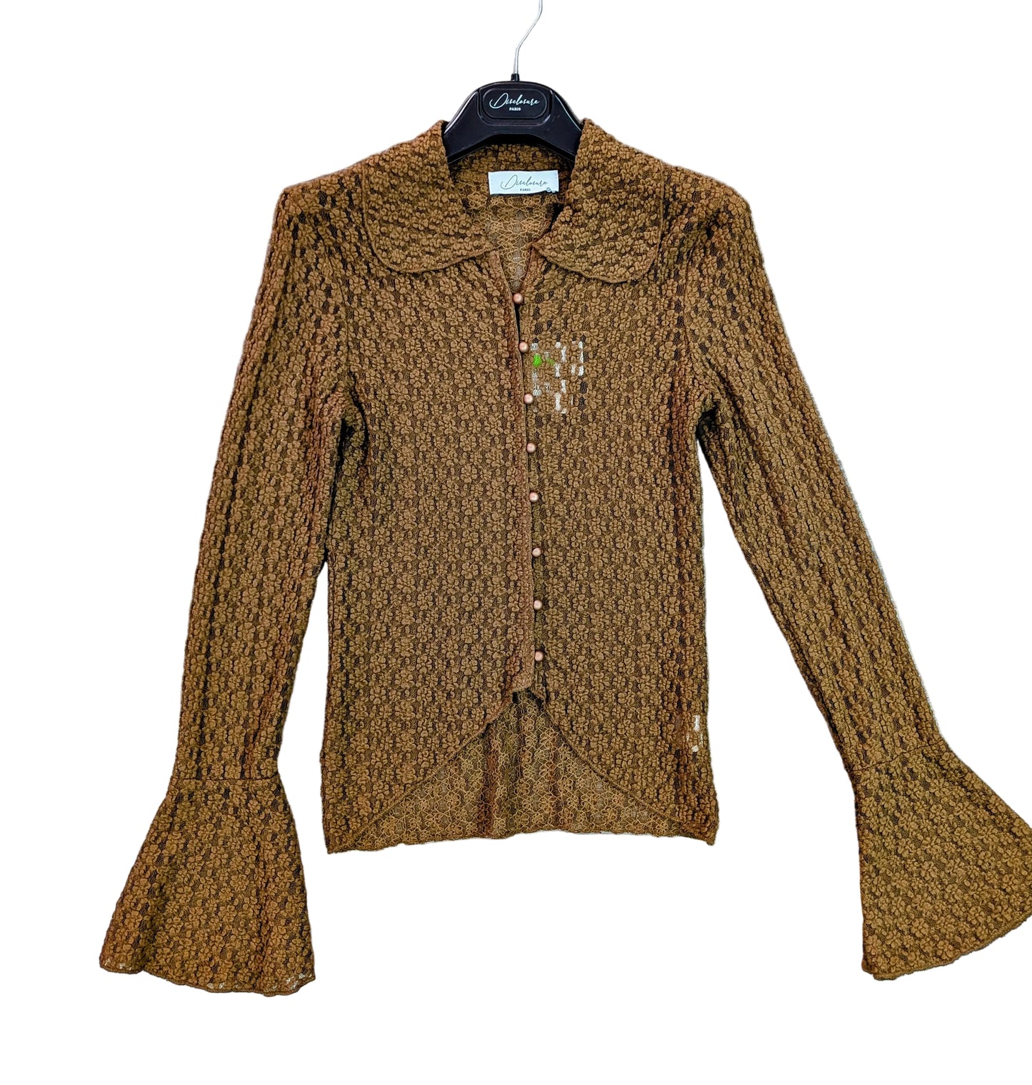Camicia donna pizzo manica trombetta elegante STORE 55